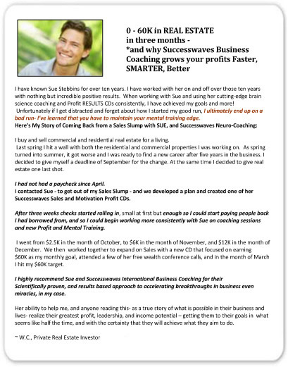 successwaves connecticut business breakthrough coaching testimonial